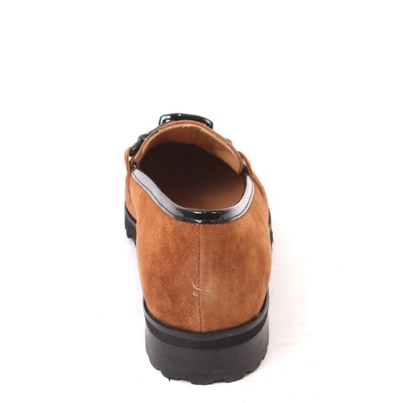 Luca Grossi 706a Brown Suede Leather Platform Loafers Shoes - Picture 5 of 8